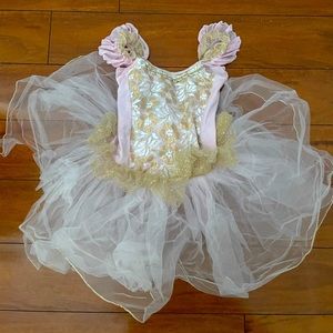 Girls ballet pink dance recital costume tutu dress size 5t